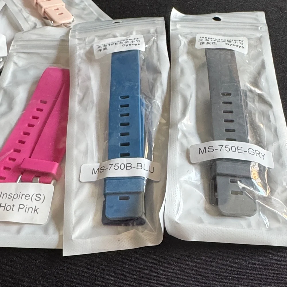 Replacement Silicone Wristband for Fitness Tracker - Pink & White